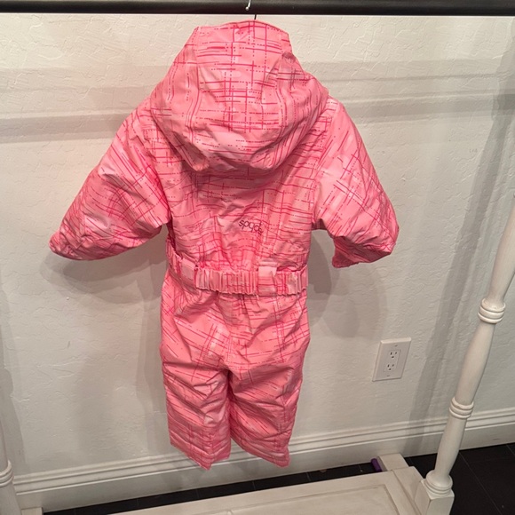 Spyder Kids Pink Puffer Snowsuit - Picture 2 of 3